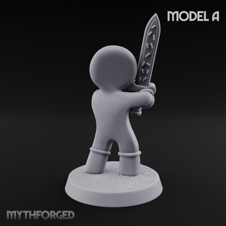 Angry Brawling Gingerbread Warrior A Miniature for Dungeons and Dragons, Pathfinder or other TTRPGs