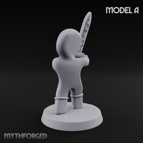 Angry Brawling Gingerbread Warrior A Miniature for Dungeons and Dragons, Pathfinder or other TTRPGs