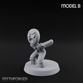 Angry Brawling Gingerbread Warrior B Miniature for Dungeons and Dragons, Pathfinder or other TTRPGs