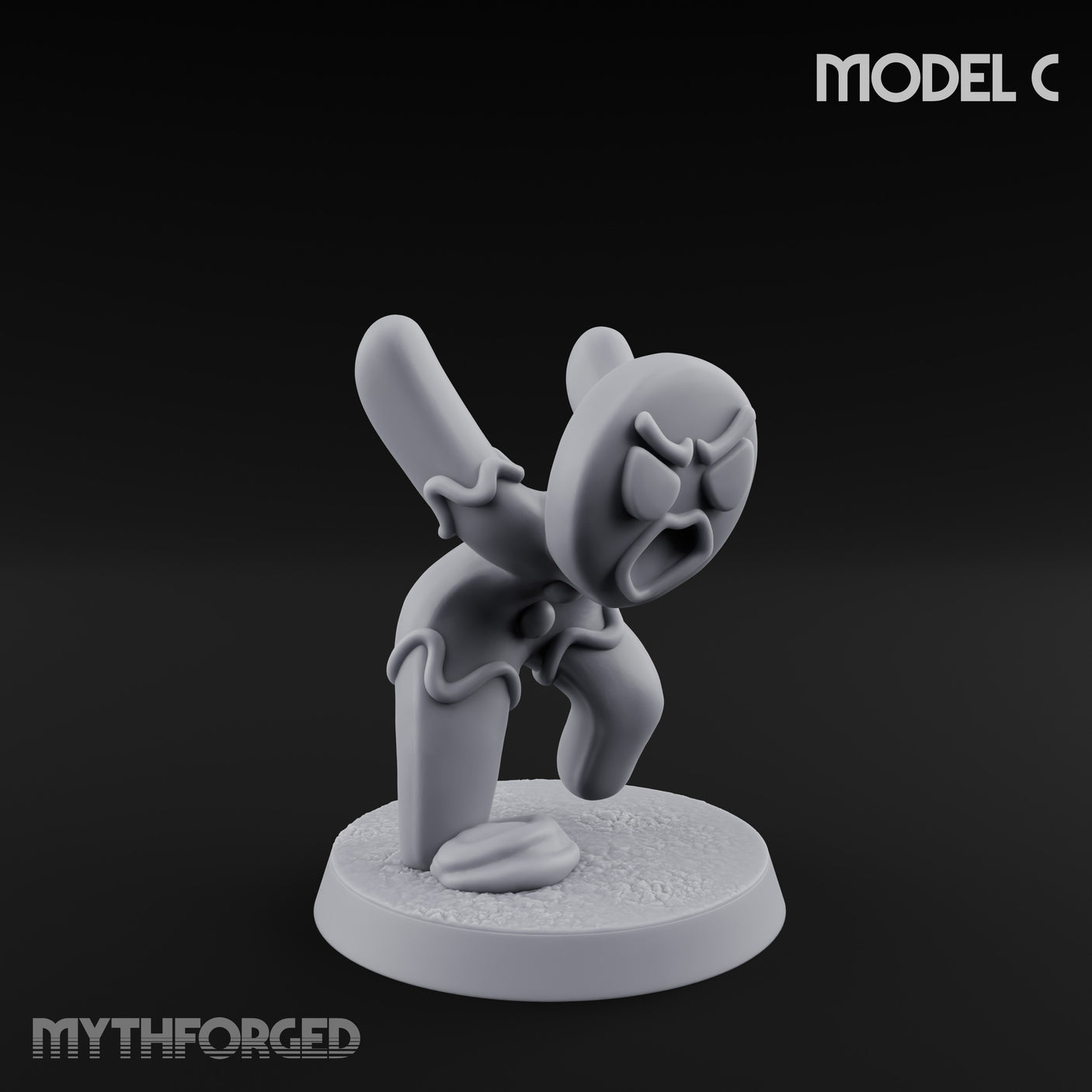 Angry Brawling Gingerbread Warrior C Miniature for Dungeons and Dragons, Pathfinder or other TTRPGs