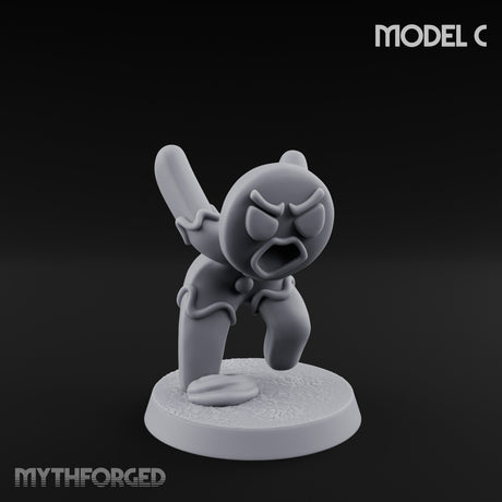 Angry Brawling Gingerbread Warrior C Miniature for Dungeons and Dragons, Pathfinder or other TTRPGs