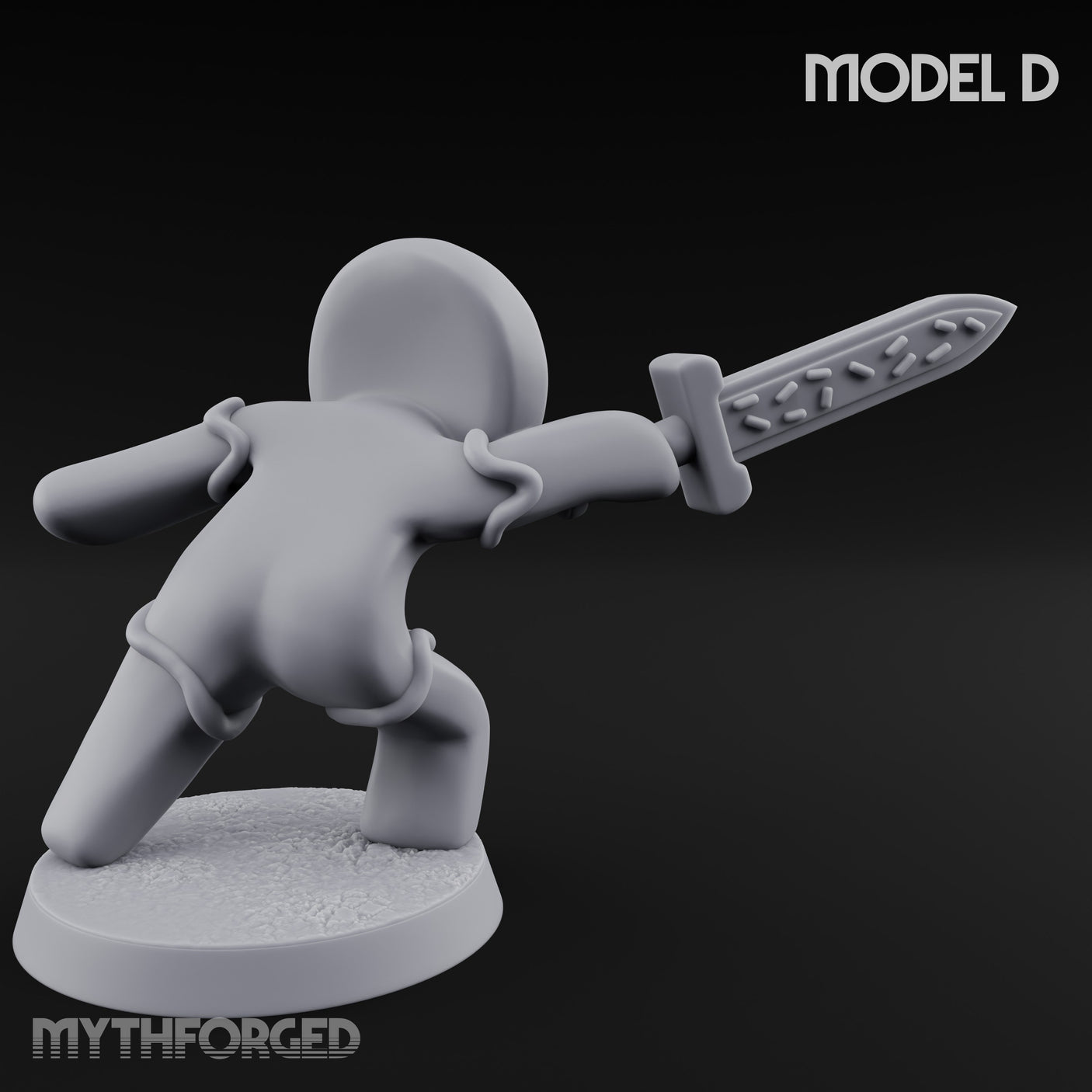 Angry Brawling Gingerbread Warrior D Miniature for Dungeons and Dragons, Pathfinder or other TTRPGs