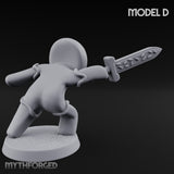 Angry Brawling Gingerbread Warrior D Miniature for Dungeons and Dragons, Pathfinder or other TTRPGs