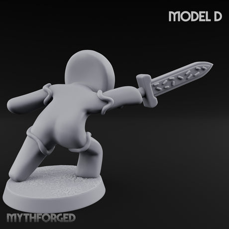 Angry Brawling Gingerbread Warrior D Miniature for Dungeons and Dragons, Pathfinder or other TTRPGs