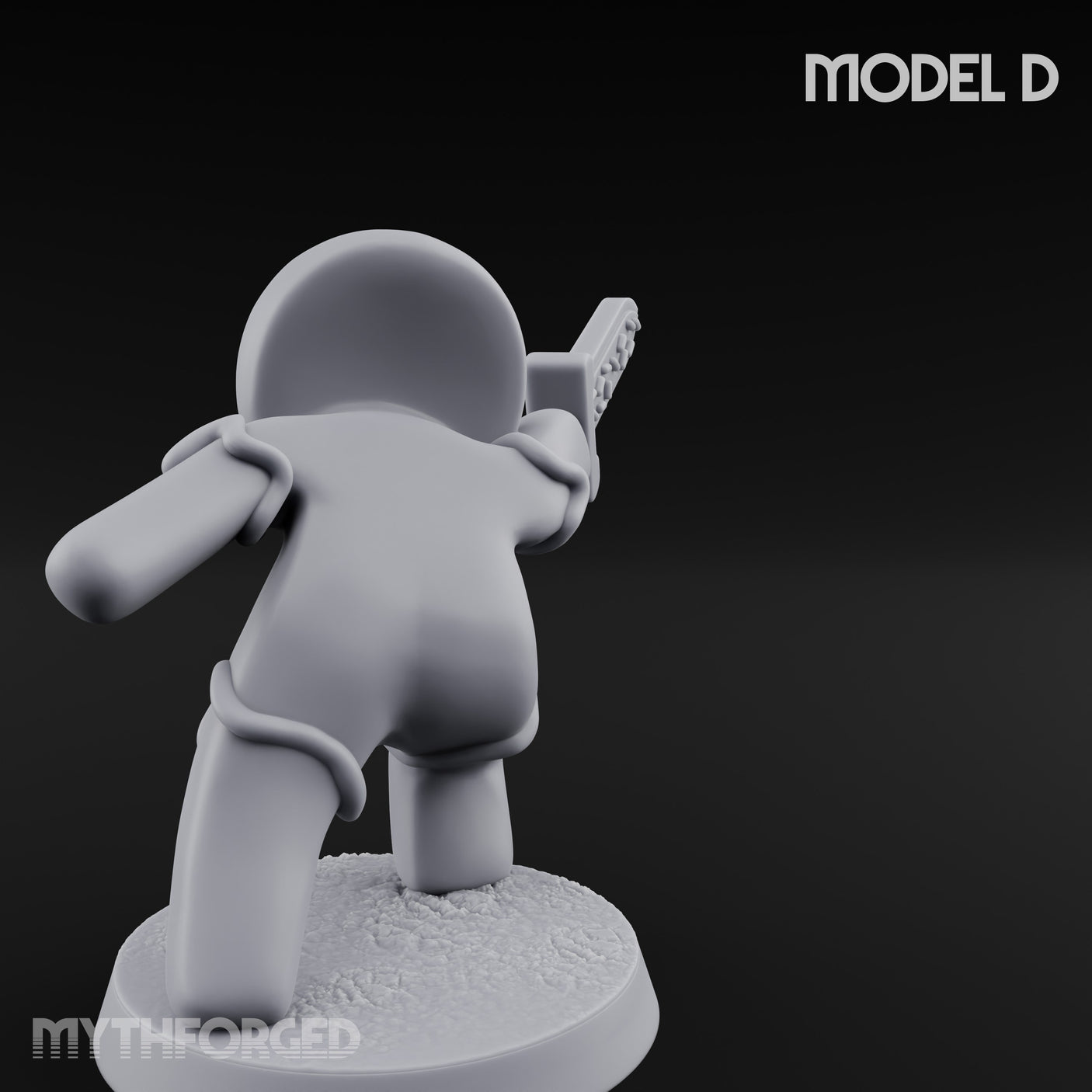 Angry Brawling Gingerbread Warrior D Miniature for Dungeons and Dragons, Pathfinder or other TTRPGs