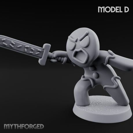 Angry Brawling Gingerbread Warrior D Miniature for Dungeons and Dragons, Pathfinder or other TTRPGs
