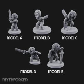 Angry Brawling Gingerbread Warriors Miniature for Dungeons and Dragons, Pathfinder or other TTRPGs