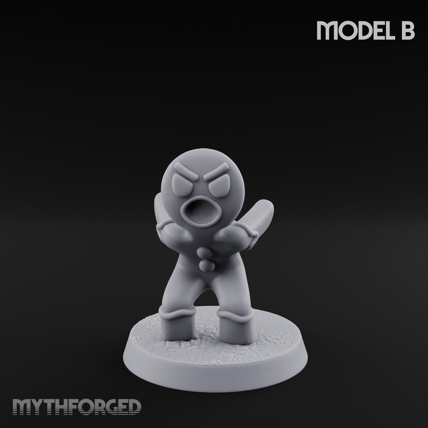 Angry Brawling Gingerbread Warriors Miniature for Dungeons and Dragons, Pathfinder or other TTRPGs