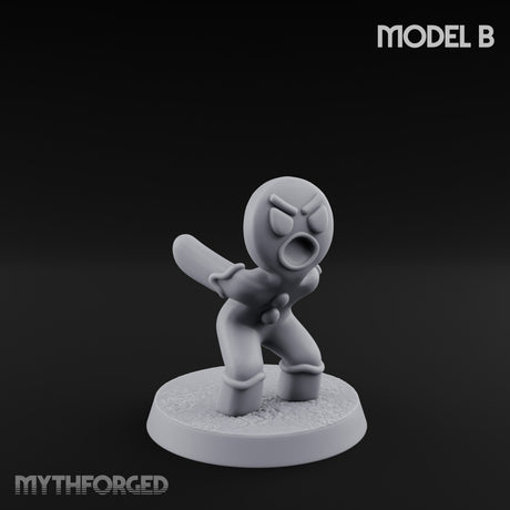 Angry Brawling Gingerbread Warriors Miniature for Dungeons and Dragons, Pathfinder or other TTRPGs