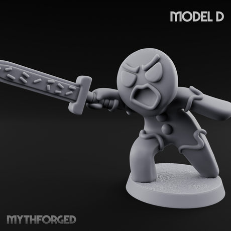 Angry Brawling Gingerbread Warriors Miniature for Dungeons and Dragons, Pathfinder or other TTRPGs
