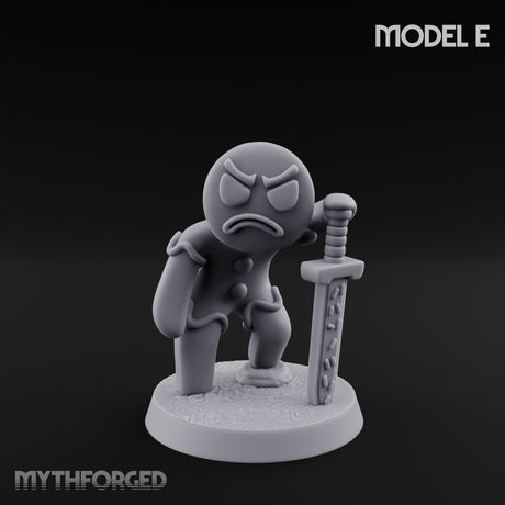 Angry Brawling Gingerbread Warriors Miniature for Dungeons and Dragons, Pathfinder or other TTRPGs