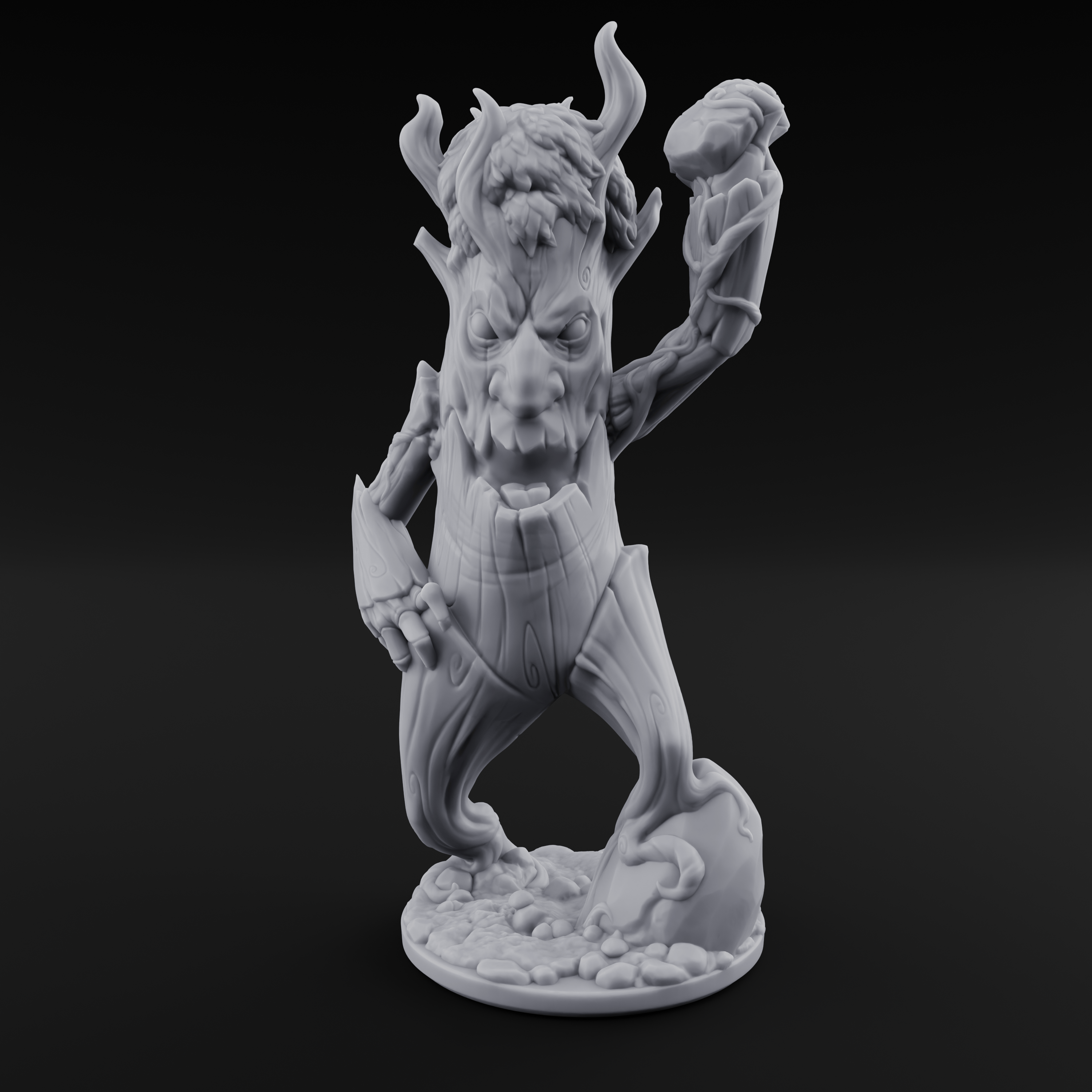 Branches Raised Triumphant Treant Warden Miniature for Dungeons and Dragons, Pathfinder or other TTRPGs