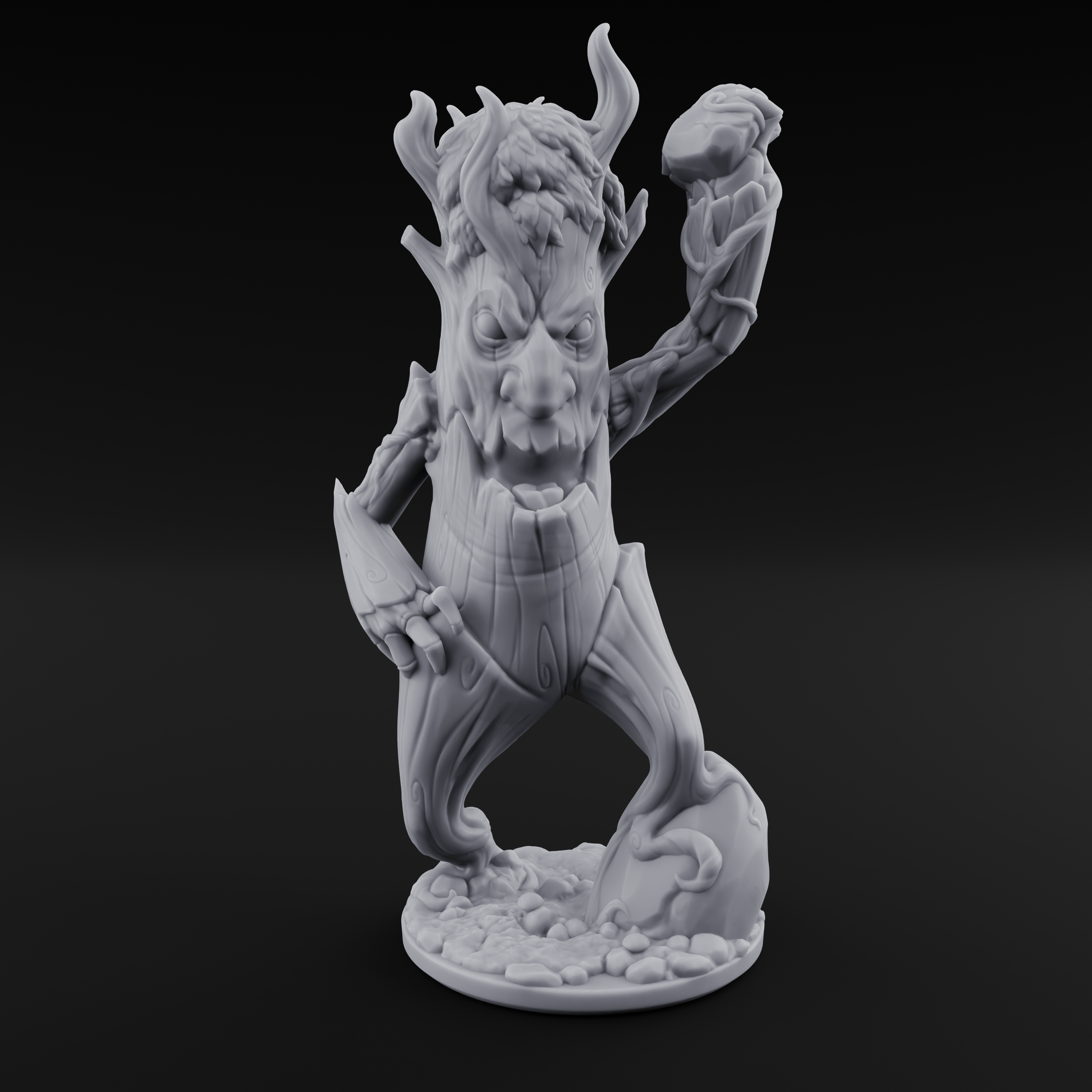 Branches Raised Triumphant Treant Warden Miniature for Dungeons and Dragons, Pathfinder or other TTRPGs