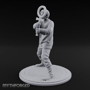 Ankh Brandishing Human Fanatic Miniature for Dungeons and Dragons, Pathfinder or other TTRPGs
