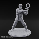 Ankh Brandishing Human Fanatic Miniature for Dungeons and Dragons, Pathfinder or other TTRPGs
