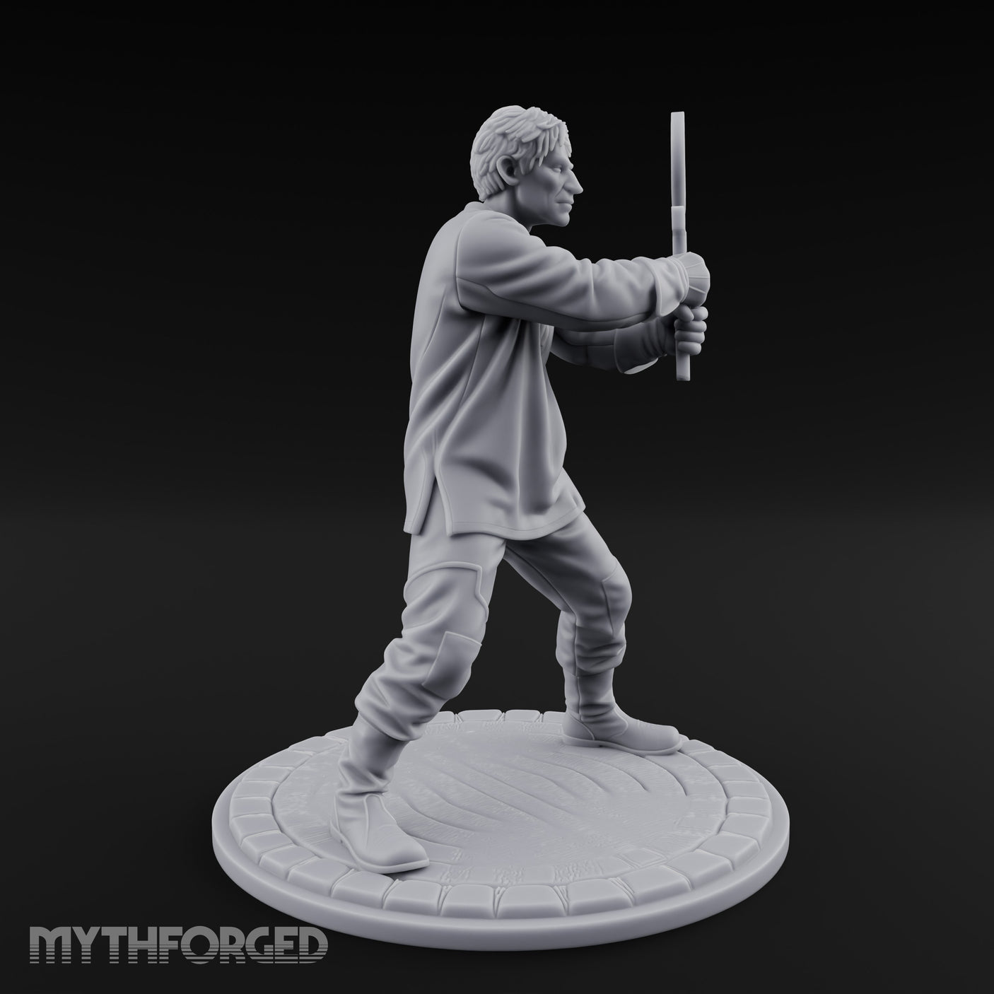 Ankh Brandishing Human Fanatic Miniature for Dungeons and Dragons, Pathfinder or other TTRPGs