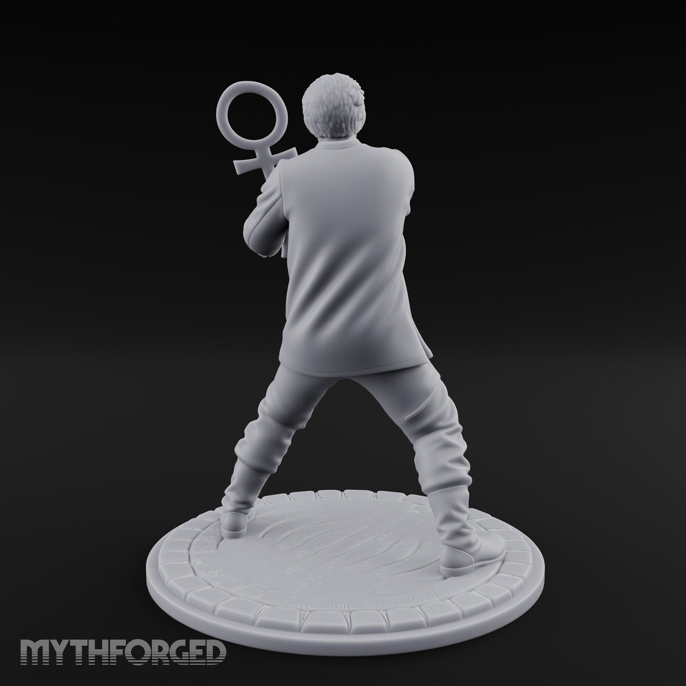 Ankh Brandishing Human Fanatic Miniature for Dungeons and Dragons, Pathfinder or other TTRPGs
