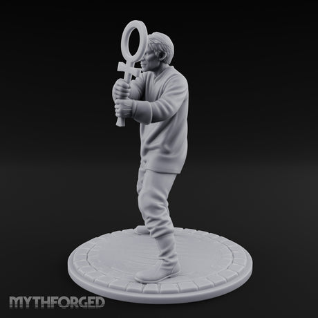 Ankh Brandishing Human Fanatic Miniature for Dungeons and Dragons, Pathfinder or other TTRPGs