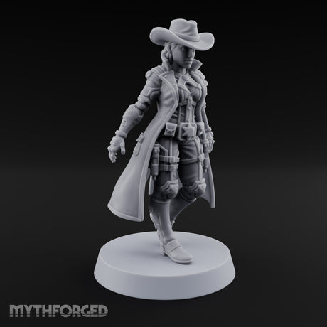 Stepping Into Town Space Sheriff Miniature for Dungeons and Dragons, Pathfinder or other TTRPGs