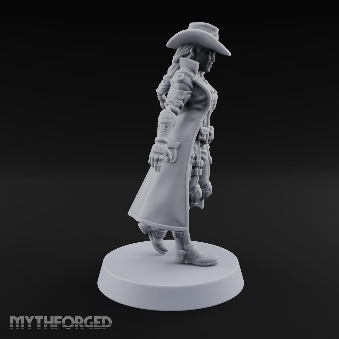Stepping Into Town Space Sheriff Miniature for Dungeons and Dragons, Pathfinder or other TTRPGs