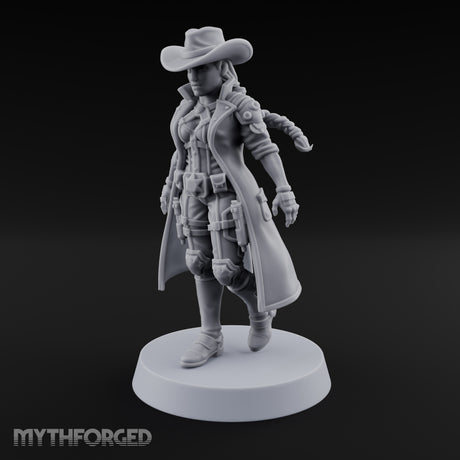 Stepping Into Town Space Sheriff Miniature for Dungeons and Dragons, Pathfinder or other TTRPGs