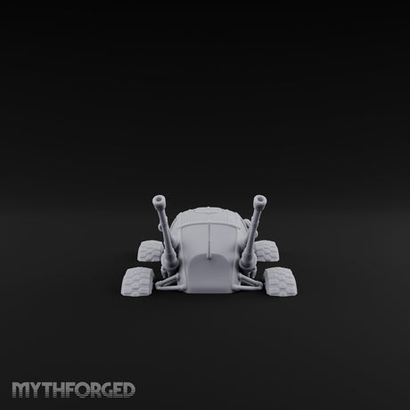 Antenna-Bristling Chunky-Wheeled Scout Buggy Miniature for Dungeons and Dragons, Pathfinder or other TTRPGs