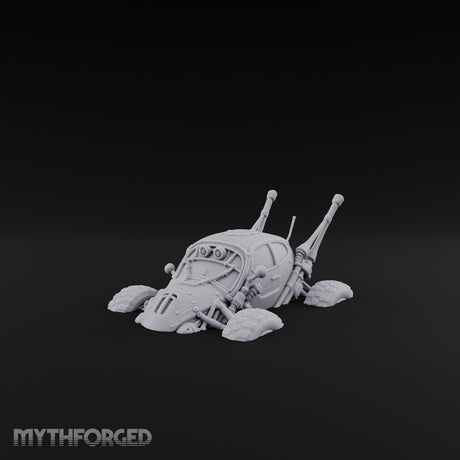 Antenna-Bristling Chunky-Wheeled Scout Buggy Miniature for Dungeons and Dragons, Pathfinder or other TTRPGs