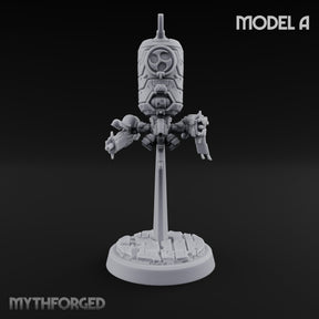Antenna Topped Hovering Automaton Sentinel A Miniature for Dungeons and Dragons, Pathfinder or other TTRPGs