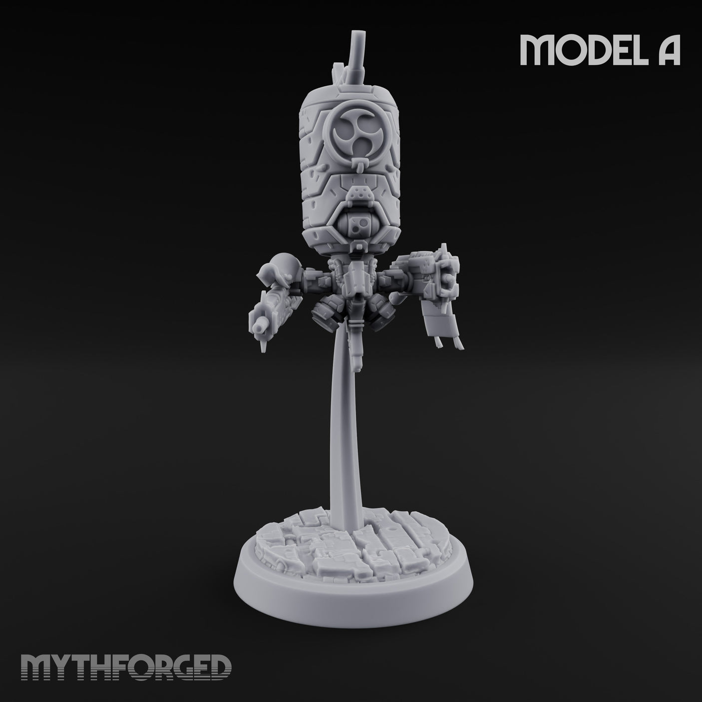 Antenna Topped Hovering Automaton Sentinel A Miniature for Dungeons and Dragons, Pathfinder or other TTRPGs