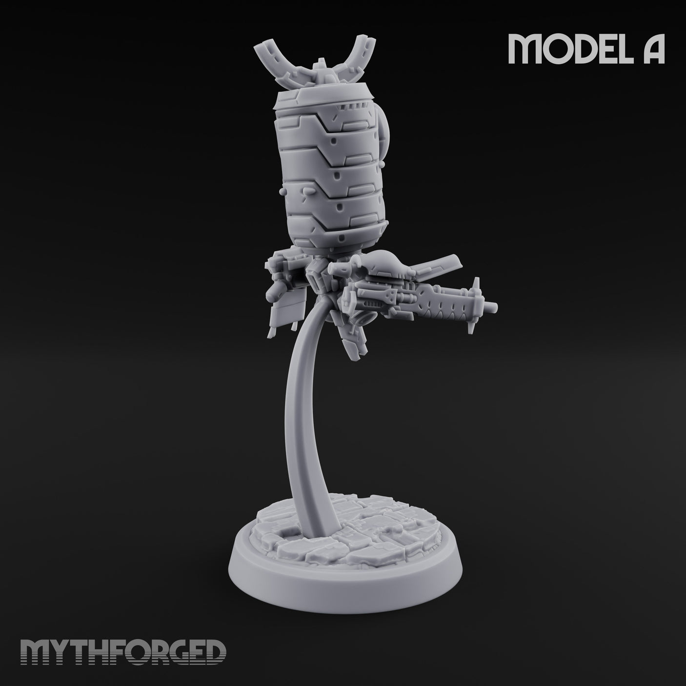 Antenna Topped Hovering Automaton Sentinel A Miniature for Dungeons and Dragons, Pathfinder or other TTRPGs