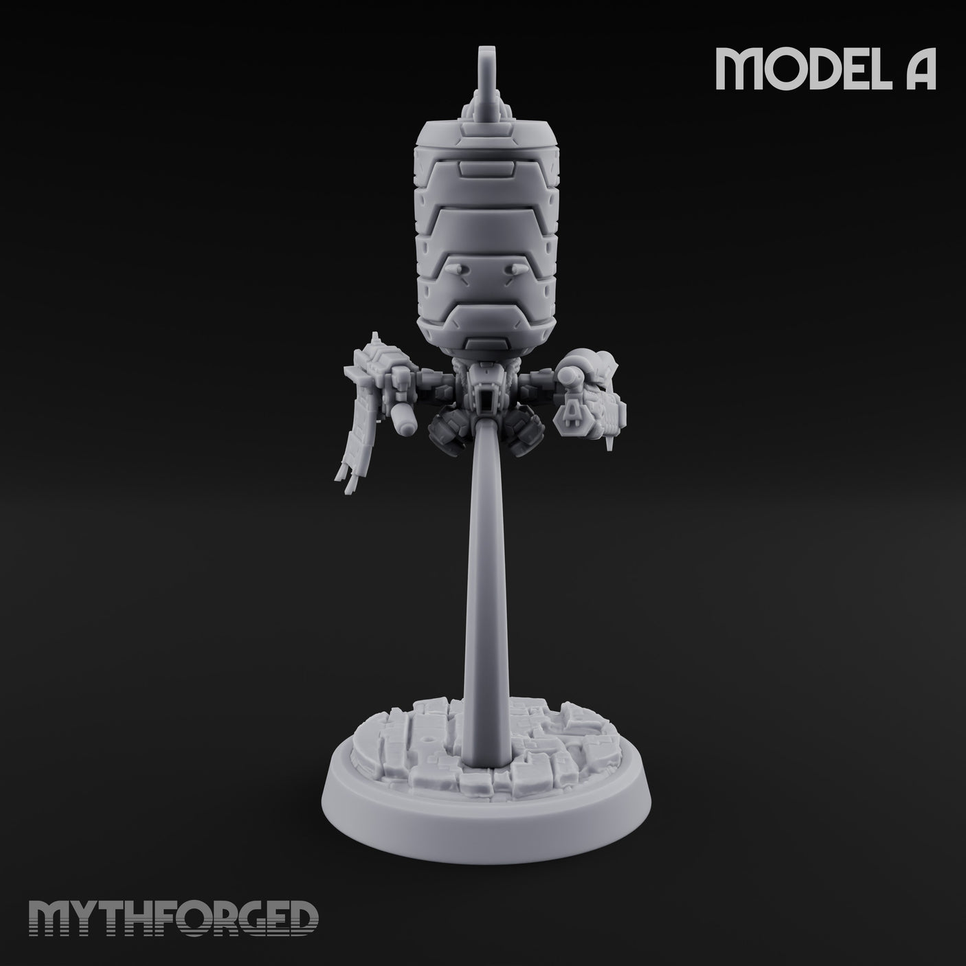 Antenna Topped Hovering Automaton Sentinel A Miniature for Dungeons and Dragons, Pathfinder or other TTRPGs