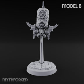 Antenna Topped Hovering Automaton Sentinel B Miniature for Dungeons and Dragons, Pathfinder or other TTRPGs