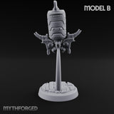 Antenna Topped Hovering Automaton Sentinel B Miniature for Dungeons and Dragons, Pathfinder or other TTRPGs
