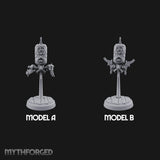 Antenna Topped Hovering Automaton Sentinels Miniature for Dungeons and Dragons, Pathfinder or other TTRPGs