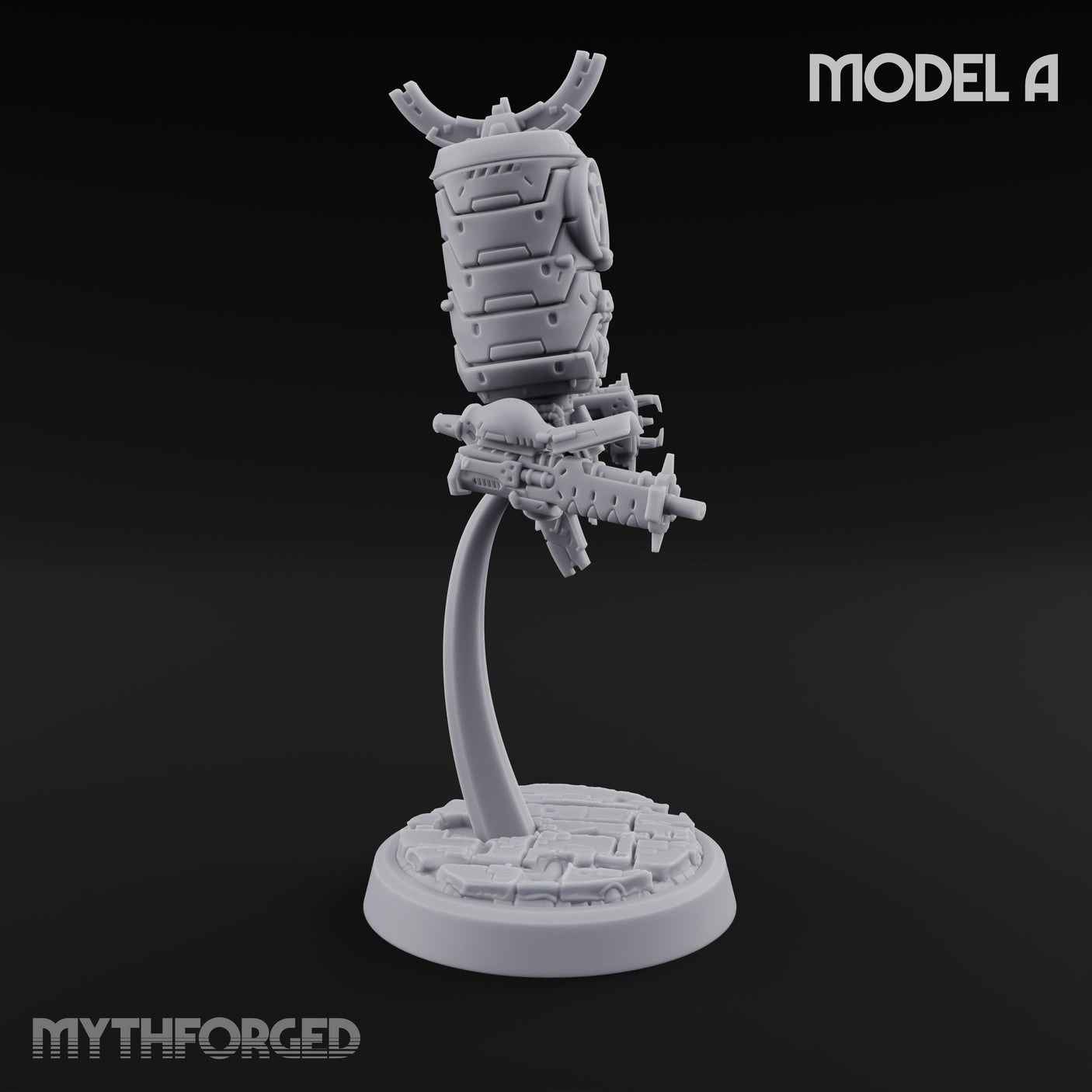 Antenna Topped Hovering Automaton Sentinels Miniature for Dungeons and Dragons, Pathfinder or other TTRPGs