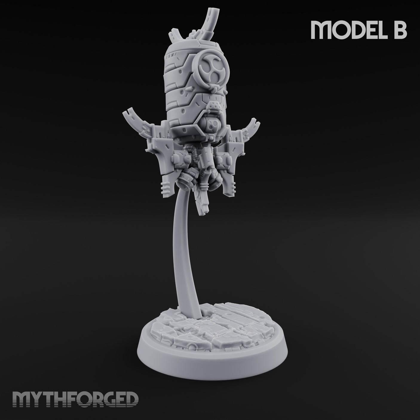 Antenna Topped Hovering Automaton Sentinels Miniature for Dungeons and Dragons, Pathfinder or other TTRPGs