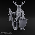 Antlered Helm Kneeling Human Duke Miniature for Dungeons and Dragons, Pathfinder or other TTRPGs
