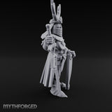 Antlered Helm Kneeling Human Duke Miniature for Dungeons and Dragons, Pathfinder or other TTRPGs