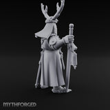 Antlered Helm Kneeling Human Duke Miniature for Dungeons and Dragons, Pathfinder or other TTRPGs