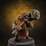 Smoke Venting Dwarf Gadgeteer D Miniature for Dungeons and Dragons, Pathfinder or other TTRPGs