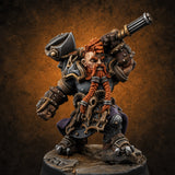 Smouldering Fire Dwarf Fighters A — painted concept preview (miniature supplied unpainted)