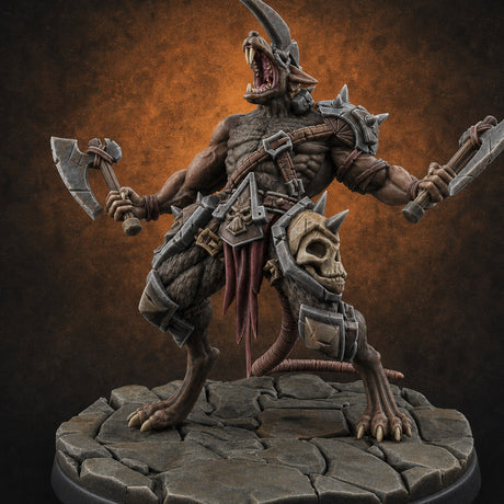 Weapons Spread Wide Screeching Ratfolk A — painted concept preview (miniature supplied unpainted)
