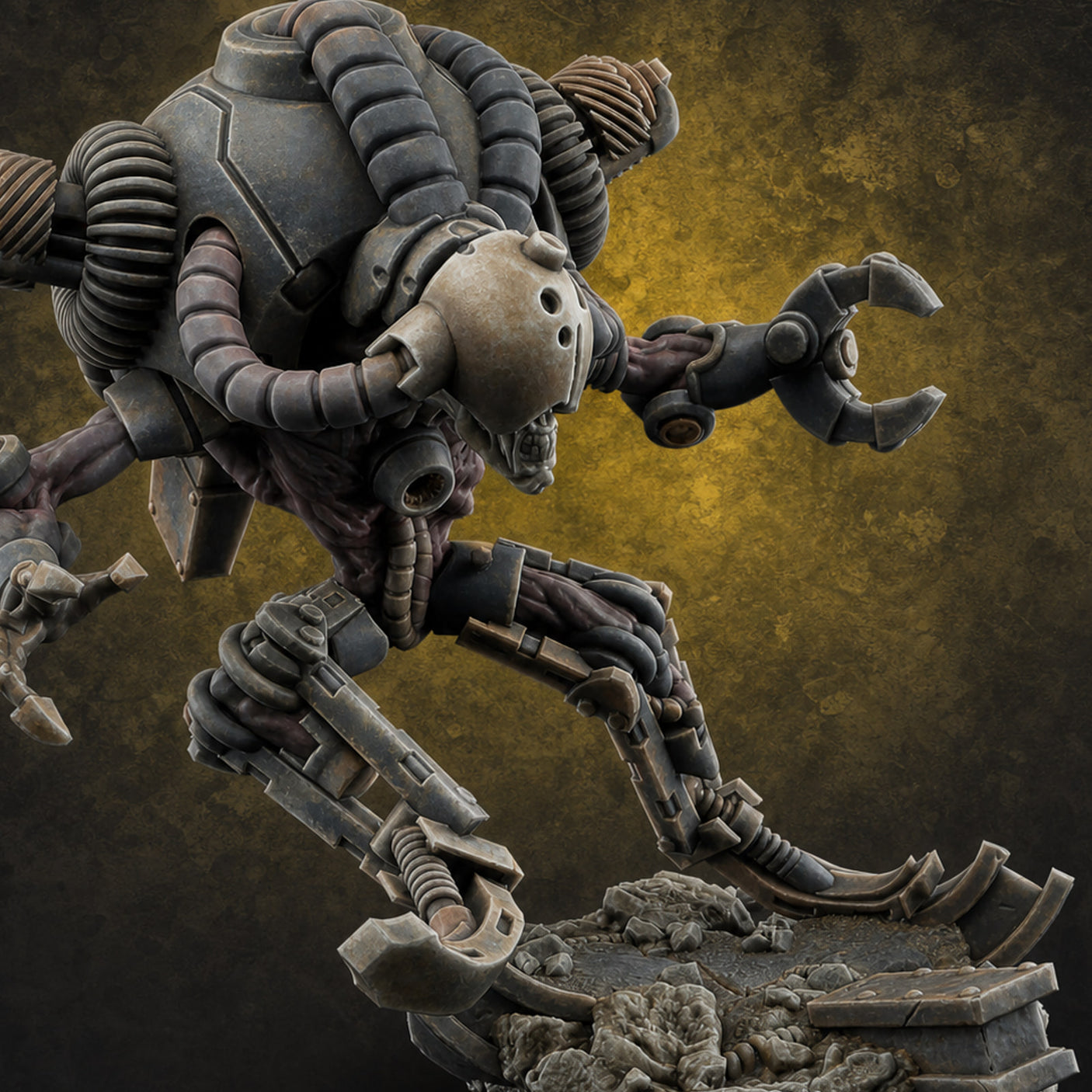 Hose Tangled Firing Cyborg D Miniature for Dungeons and Dragons, Pathfinder or other TTRPGs