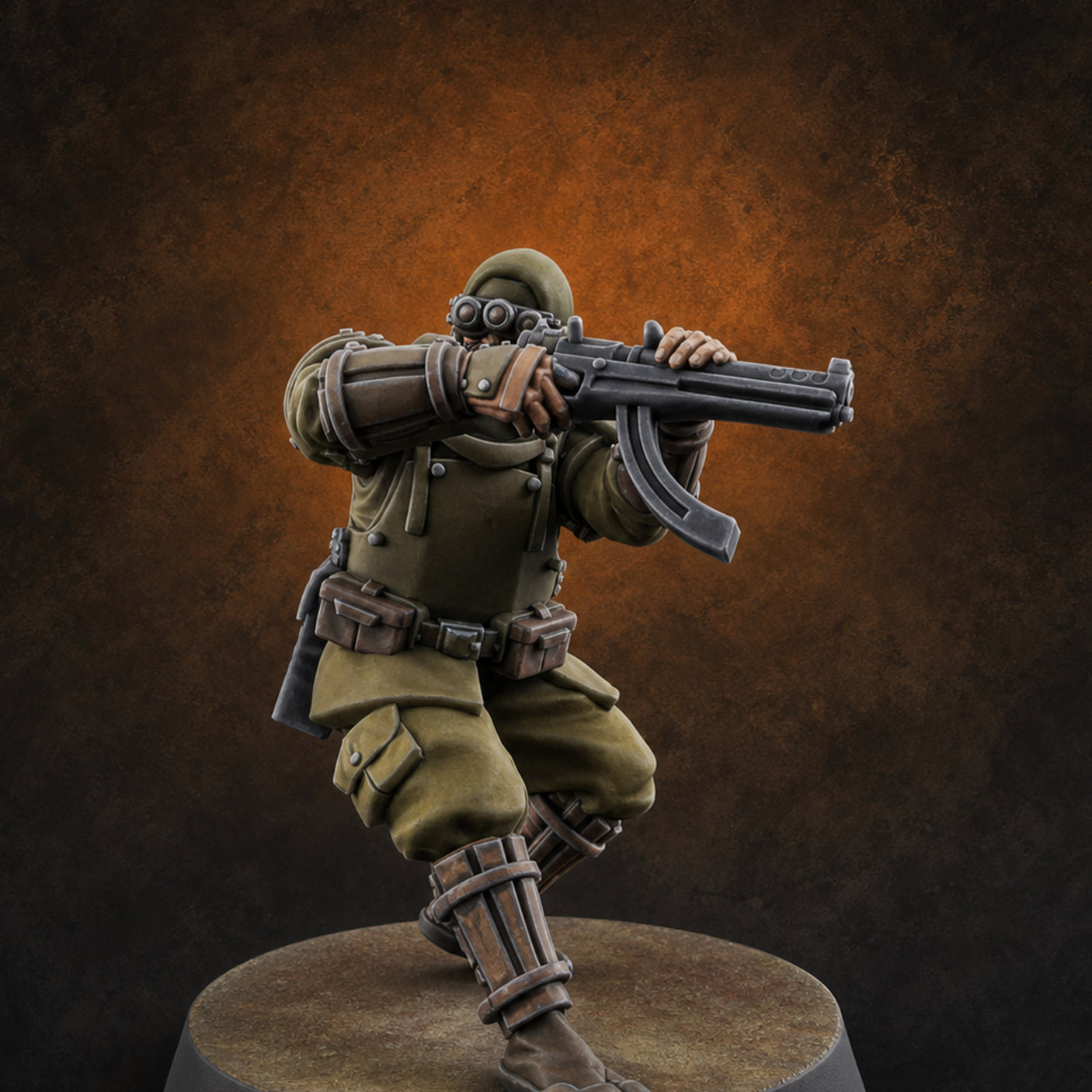 Weird War Japanese Ninja SMG Gunners F — painted concept preview (miniature supplied unpainted)