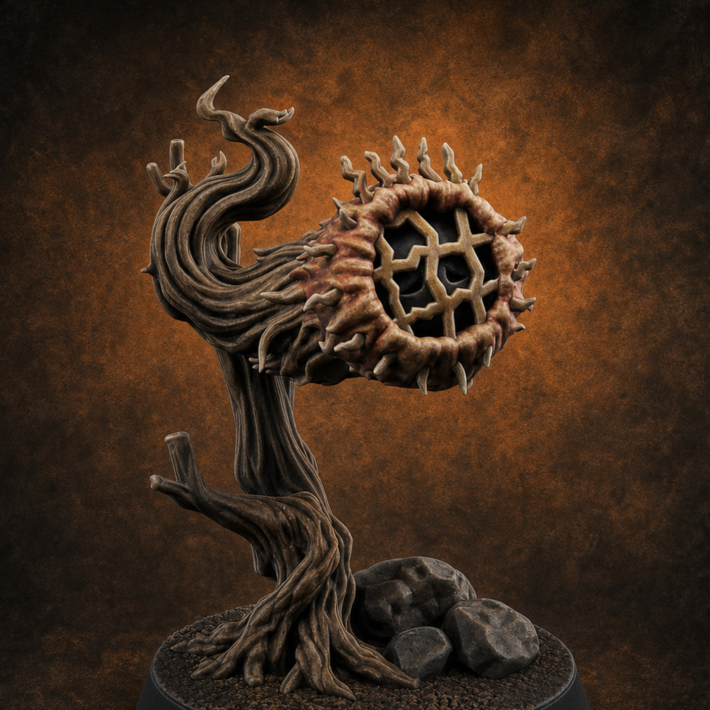 Hollow Eye Looming Mi-Go Fungus A — painted concept preview (miniature supplied unpainted)