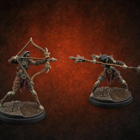 Drawing Back For The Shot Ghoul Archers — painted concept preview (miniature supplied unpainted)