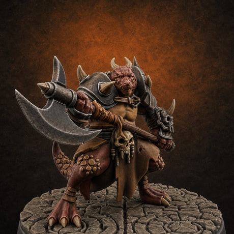 Axe Hauling Kobold Brute B Miniature for Dungeons and Dragons, Pathfinder or other TTRPGs