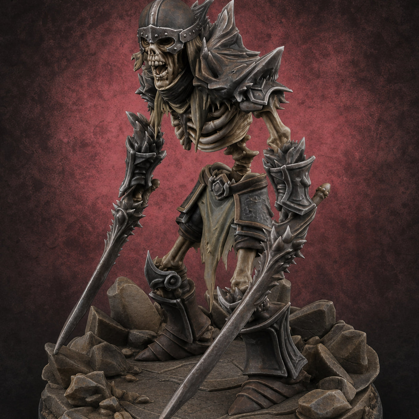 Erupting From Ruin Draugr Warlord — painted concept preview (miniature supplied unpainted)