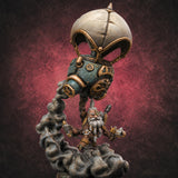 Floating Above Dwarf Bombardiers Miniature for Dungeons and Dragons, Pathfinder or other TTRPGs