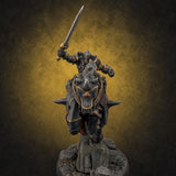 Fist Raised Triumphant War Stallion Warlord G — painted concept preview (miniature supplied unpainted)